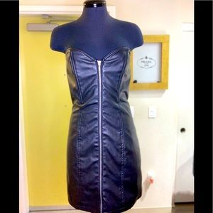 Leather Zip Dress